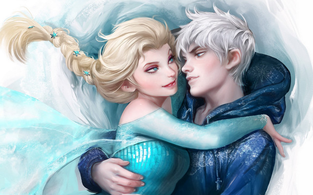 Frozen princess prince hug romanticism free wallpaper for desktop - medium preview image