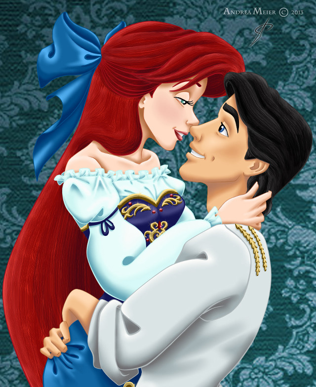 Cartoon man woman kissing blue free wallpaper for mobile - medium preview image