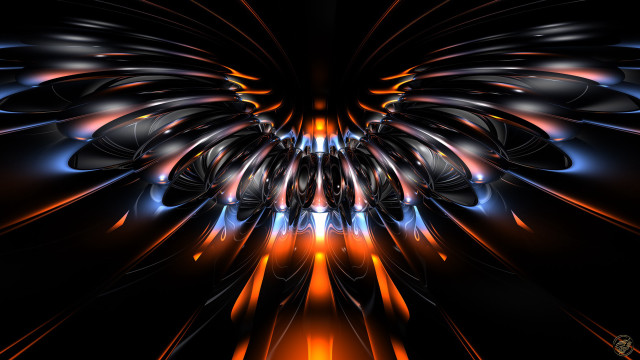 Colorful abstract fractals wing structure free wallpaper for desktop - medium preview image
