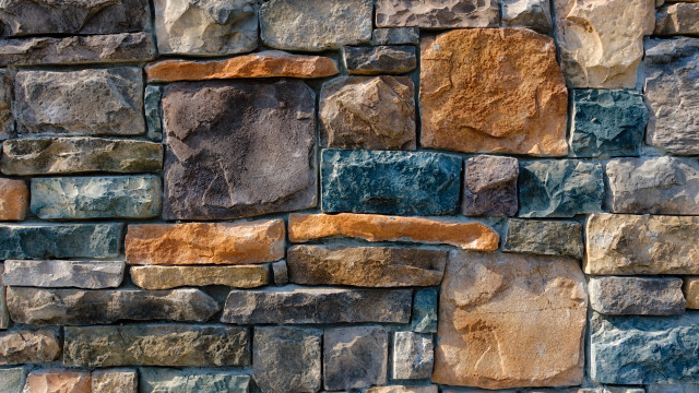 Stone wall clock land art free wallpaper for desktop - medium preview image