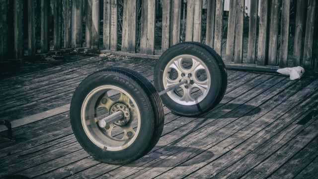 Wheels wooden deck fence metal free wallpaper for desktop - medium preview image