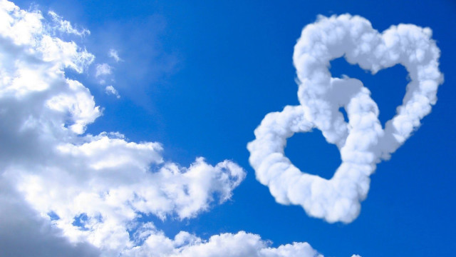Heart shaped cloud blue sky #2 free wallpaper for desktop - medium preview image