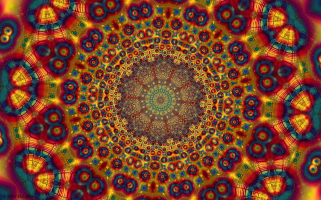 Colorful kaleidoscope circular design center free wallpaper for desktop - medium preview image