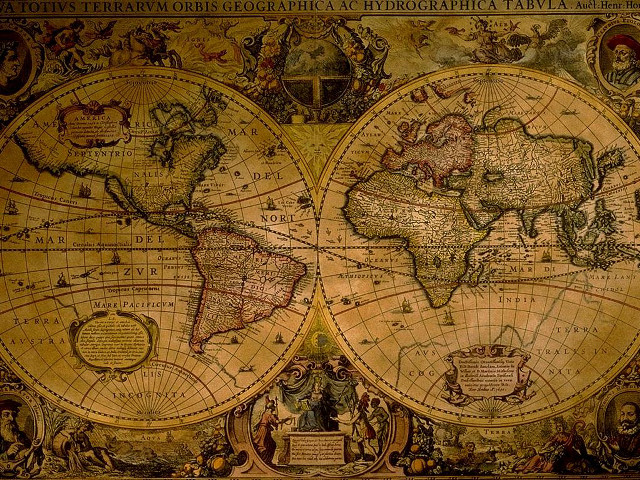 Old world map countries world free wallpaper for desktop - medium preview image