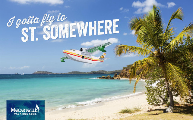 Plane beach palmtree bluesky clouds free wallpaper for desktop - medium preview image