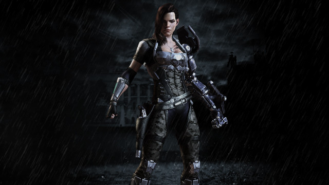 Woman costume gun glove rain #2 free wallpaper for desktop - medium preview image