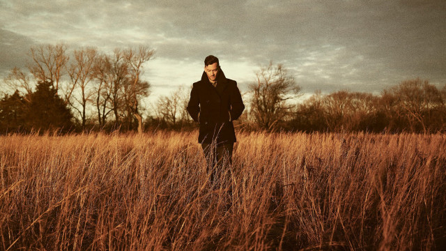 Man field grass trees cloudy free wallpaper for desktop - medium preview image