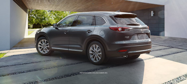 Gray mazda cx9 driveway garage free wallpaper for desktop - medium preview image