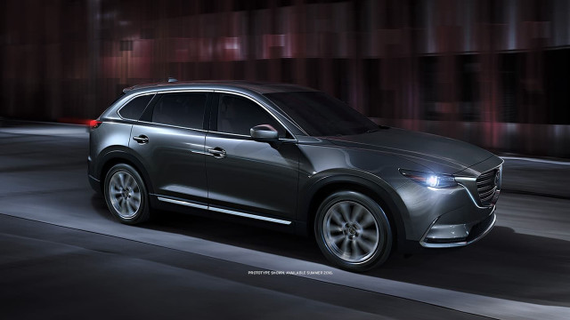 Silver mazda suv night street free wallpaper for desktop - medium preview image