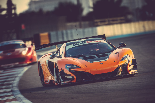 Orange sports cars race track free wallpaper for desktop - medium preview image
