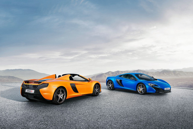 Sports cars desert road mountains free wallpaper for desktop - medium preview image