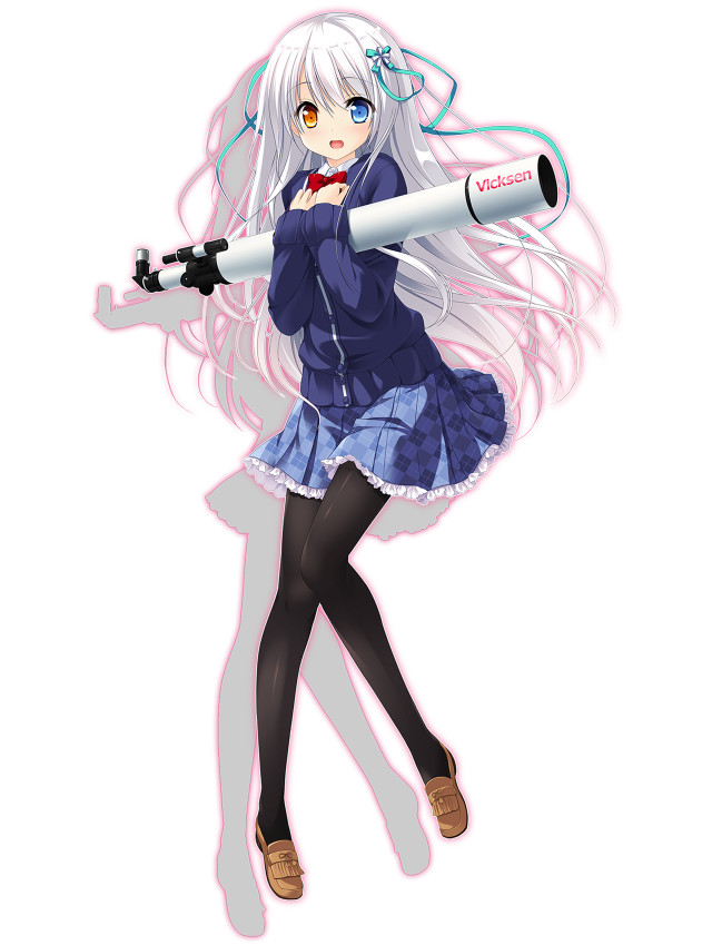 Aguri uchida white hair blue free wallpaper for mobile - medium preview image