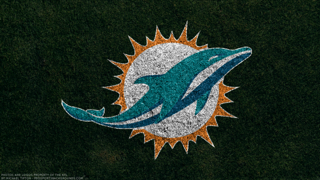 Miami dolphins logo green grass free wallpaper for desktop - medium preview image