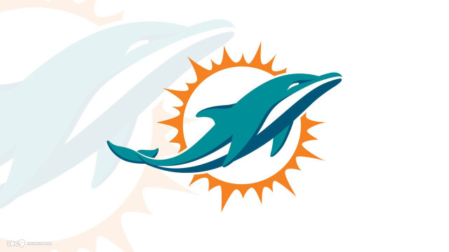 Dolphins logo sun background dolphin free wallpaper for desktop - medium preview image