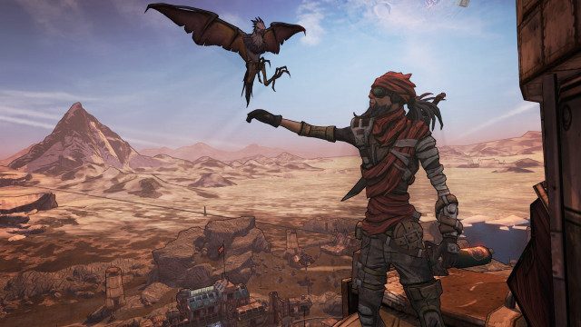 Man red hat dragon desert free wallpaper for desktop - medium preview image