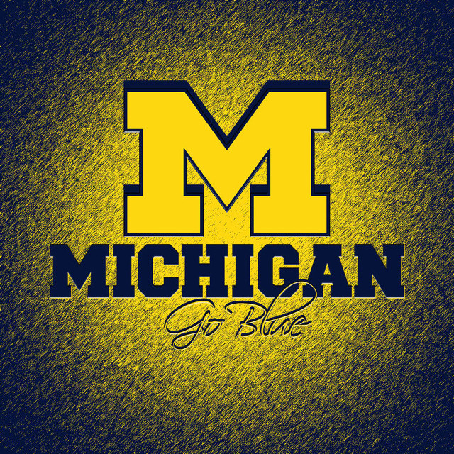 Michigan go blue black background free wallpaper for tablet - medium preview image