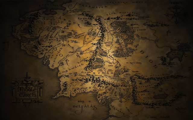 Middle earth map trees people free wallpaper for desktop - medium preview image