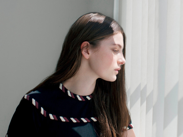 Woman long hair window blinds #2 free wallpaper for desktop - medium preview image