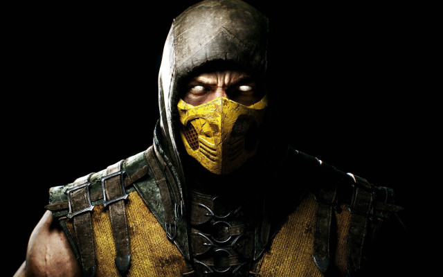 Man yellow black costume mask free wallpaper for desktop - medium preview image