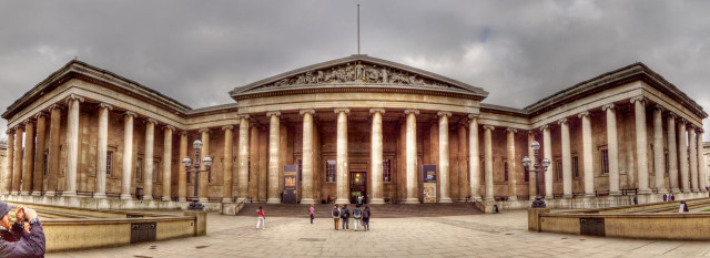 Large building columns clock tower #2 free wallpaper for desktop - medium preview image