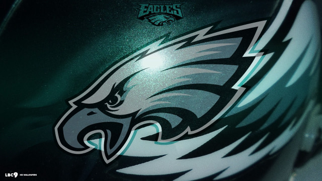 Helmet eagle logo green background free wallpaper for desktop - medium preview image