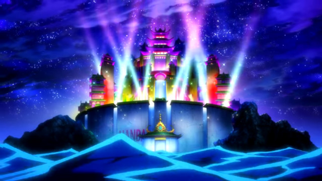 Castle lights sky mountain snow free wallpaper for desktop - medium preview image