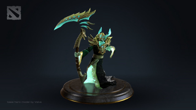 Demon statue fire staff black free wallpaper for desktop - medium preview image