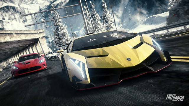 Two cars driving video game free wallpaper for desktop - medium preview image