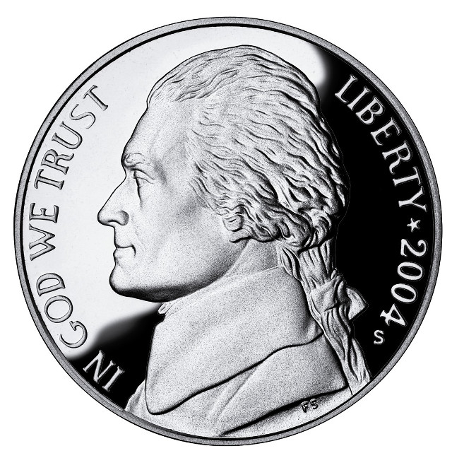 Silver coin portrait man profile free wallpaper for tablet - medium preview image