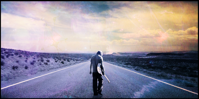 Man skateboarding road cloudy sky free wallpaper for desktop - medium preview image