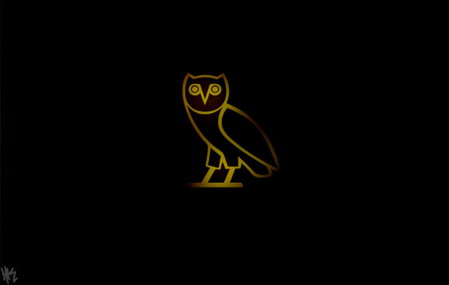 Yellow owl black background dark free wallpaper for desktop - medium preview image