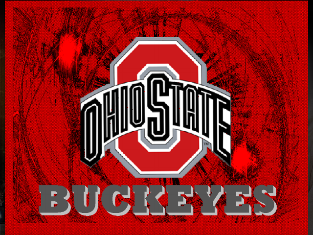 Ohio state buckeyes logo red free wallpaper for desktop - medium preview image
