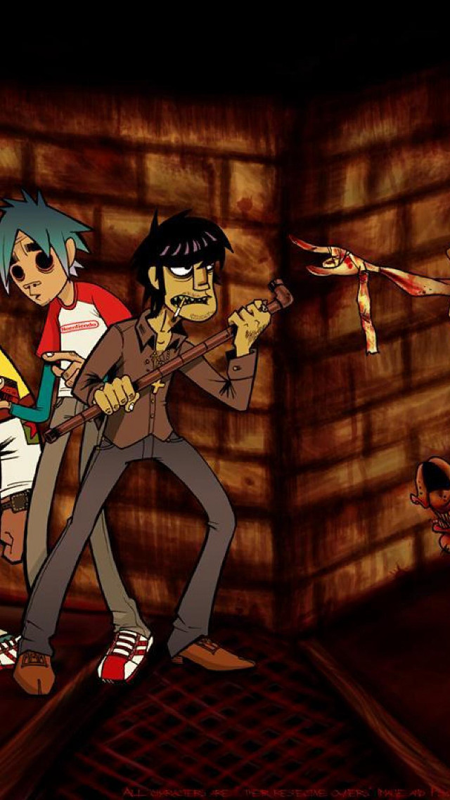 Cartoon people playing violin demon free wallpaper for mobile - medium preview image