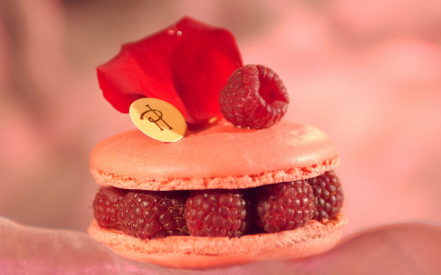 Small pastry raspberries flower top free wallpaper for desktop - medium preview image