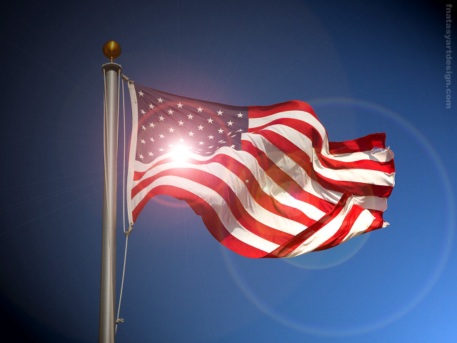 Flag flying wind blue sky free wallpaper for desktop - medium preview image