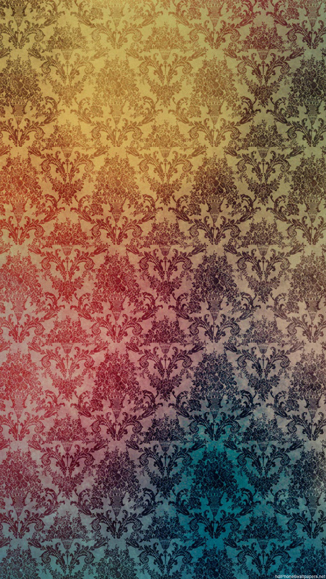 Colorful wallpaper flower pattern blue free wallpaper for mobile - medium preview image