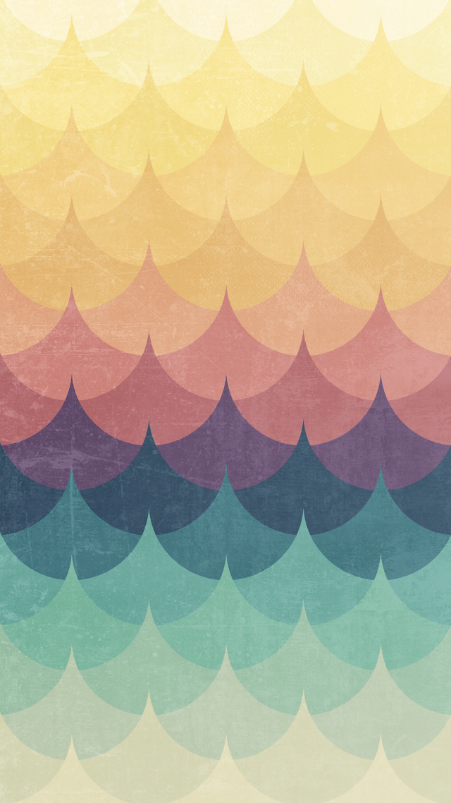 Colorful wave pattern grungy pastel free wallpaper for mobile - medium preview image