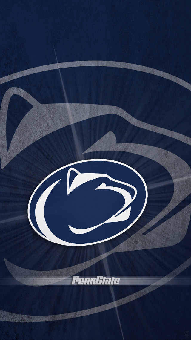 Penn state logo blue sunburst free wallpaper for mobile - medium preview image