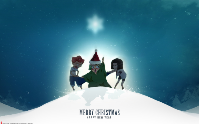 Couple snow hill star sky free wallpaper for desktop - medium preview image