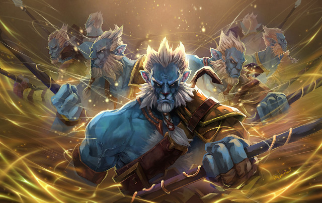 Demon beard head painting art free wallpaper for desktop - medium preview image