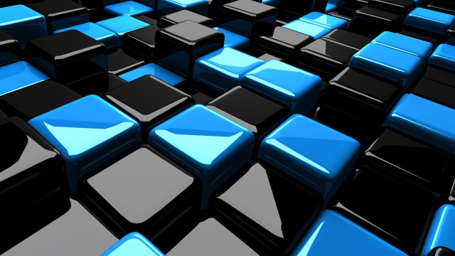 Blue black squares group black #2 free wallpaper for desktop - medium preview image