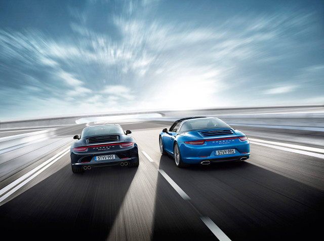 Blue sports cars highway sky free wallpaper for desktop - medium preview image