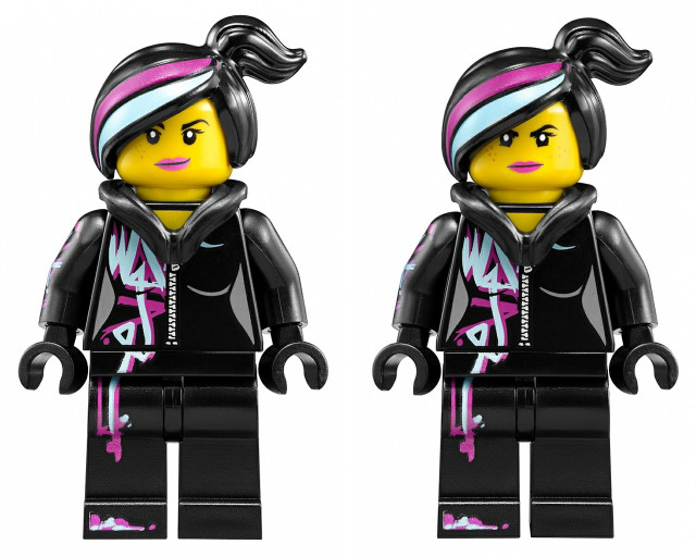 Lego figure pink blue hair free wallpaper for desktop - medium preview image