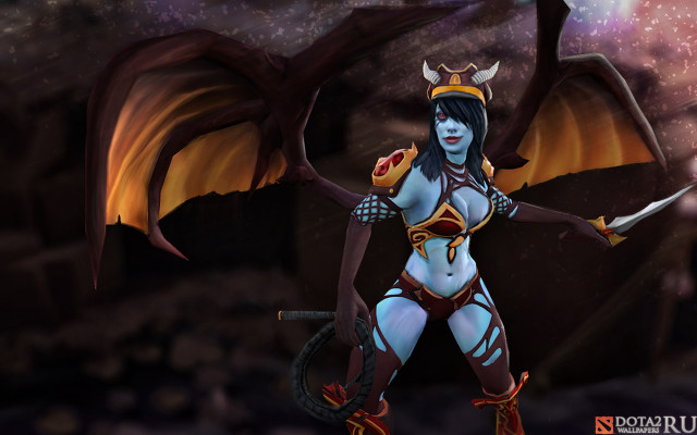 Woman dragon body crown sword free wallpaper for desktop - medium preview image