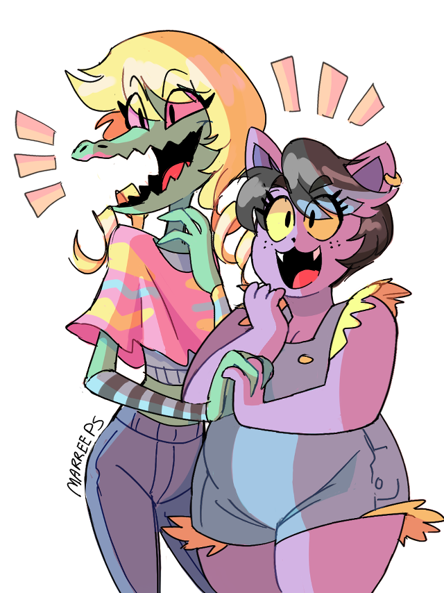 Cartoon characters couple standing sun free wallpaper for mobile - medium preview image