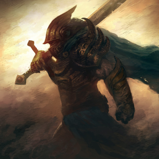 Man helmet sword holding action free wallpaper for tablet - medium preview image