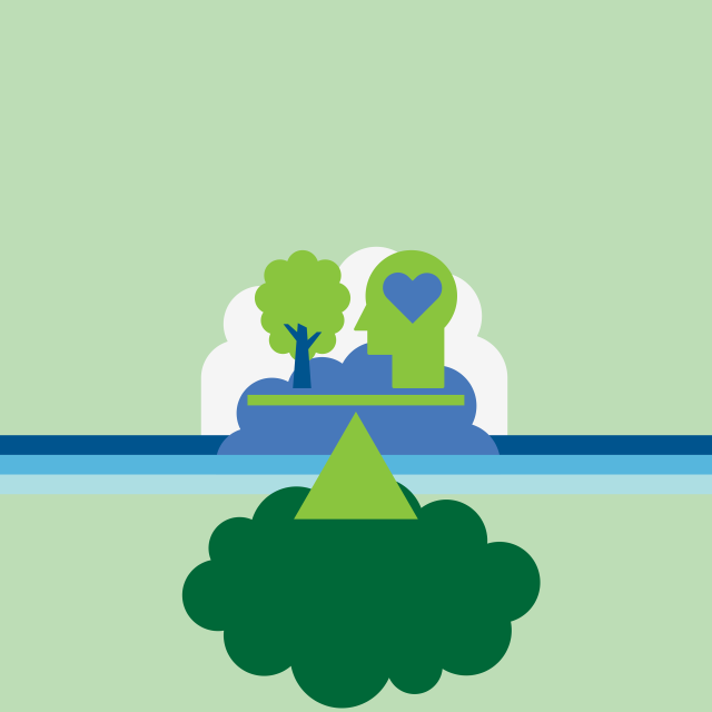 Trees heart green background blue free wallpaper for tablet - medium preview image