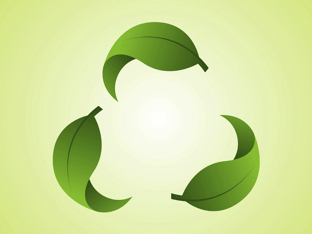 Green recycle leaves nature eco free wallpaper for desktop - medium preview image