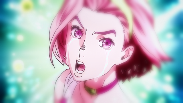 Girl pink hair surprised stars free wallpaper for desktop - medium preview image