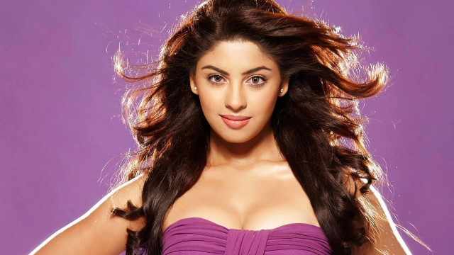 Woman long hair purple dress #5 free wallpaper for desktop - medium preview image